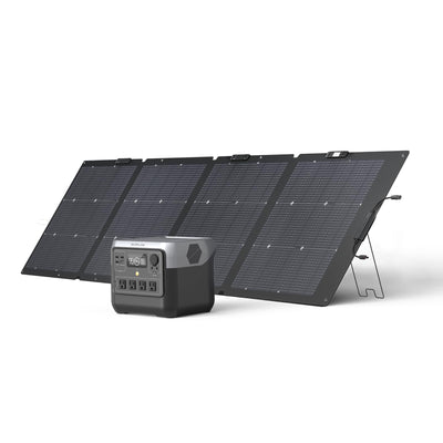 EF ECOFLOW Solar Generator RIVER 2 Pro 768Wh LiFePO4 Battery with 220W Solar Panel, 4x800W AC Outlets (1600W Surge), Portable Power Station for Home Backup Outdoors Camping RV Emergency - B0BYP4D1HQ-B0BVLPGS79-B0BYS84V1P  Mini Split Systems Direct