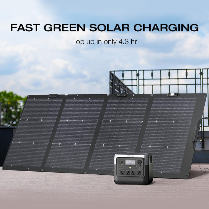 EF ECOFLOW Solar Generator RIVER 2 Pro 768Wh LiFePO4 Battery with 220W Solar Panel, 4x800W AC Outlets (1600W Surge), Portable Power Station for Home Backup Outdoors Camping RV Emergency - B0BYP4D1HQ-B0BVLPGS79-B0BYS84V1P  Mini Split Systems Direct