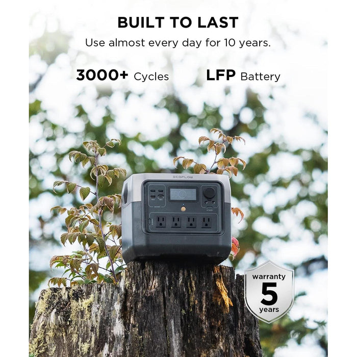 EF ECOFLOW Solar Generator RIVER 2 Pro 768Wh LiFePO4 Battery with 220W Solar Panel, 4x800W AC Outlets (1600W Surge), Portable Power Station for Home Backup Outdoors Camping RV Emergency - B0BYP4D1HQ-B0BVLPGS79-B0BYS84V1P  Mini Split Systems Direct