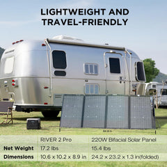 EF ECOFLOW Solar Generator RIVER 2 Pro 768Wh LiFePO4 Battery with 220W Solar Panel, 4x800W AC Outlets (1600W Surge), Portable Power Station for Home Backup Outdoors Camping RV Emergency - B0BYP4D1HQ-B0BVLPGS79-B0BYS84V1P  Mini Split Systems Direct