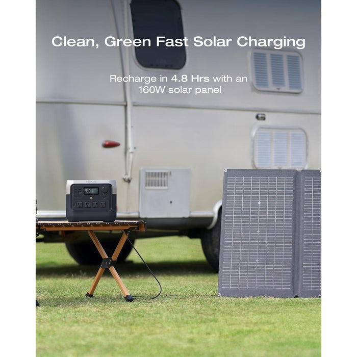 EF ECOFLOW Solar Generator RIVER 2 Pro 768Wh LiFePO4 Battery with 220W Solar Panel, 4x800W AC Outlets (1600W Surge), Portable Power Station for Home Backup Outdoors Camping RV Emergency - B0BYP4D1HQ-B0BVLPGS79-B0BYS84V1P  Mini Split Systems Direct