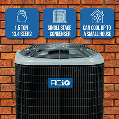 1.5 Ton 13.4 SEER2 ACiQ Air Conditioner with 17.5" Vertical Cased Coil - R454B