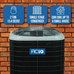 2 Ton 13.4 SEER2 80% AFUE 45,000 BTU ACiQ Gas Furnace and Air Conditioner System - Multi-Positional - R454B