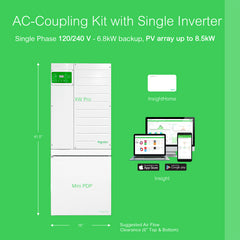 Schneider AC Coupling with Single Inverter System - 6800W 120/240v Output | 8500W PV Input with EG4 PowerPro WallMount Battery | Universal Power Supply System Bundle [BNDL-S0006]