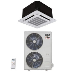 48,000 BTU 16.8 SEER ACiQ Single Zone Platinum Ceiling Cassette Mini Split System w/ Extreme Heat