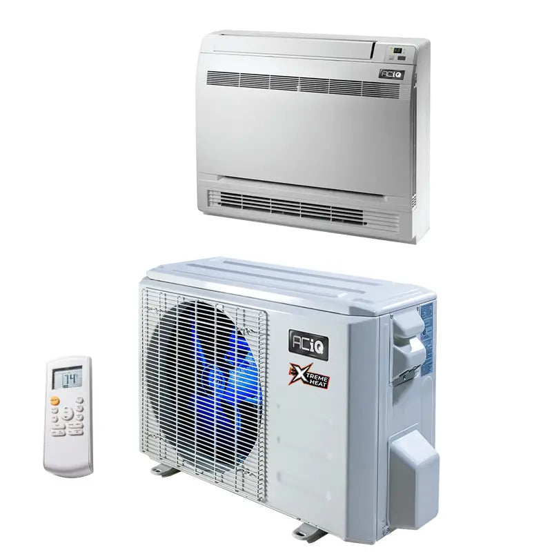 12,000 BTU 25.5 SEER2 ACiQ Platinum Single Zone Floor Mount Mini Split System w/ Extreme Heat