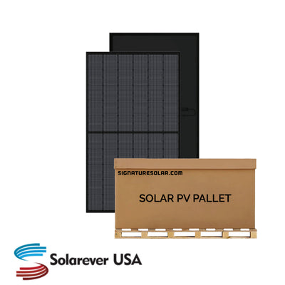 12.7kW Pallet - Solarever USA 410W Half-Cell Mono PERC Solar Panel ( Black ) | Full Pallet (31) - 12.7kW Total