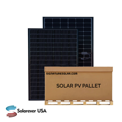 16.2kW Pallet - Solarever USA 450W Bifacial Solar Panel | Up to 562W in Bifacial Gain | SE-182-105-450M-96-BD | Full Pallet (36) - 16.2kW Total