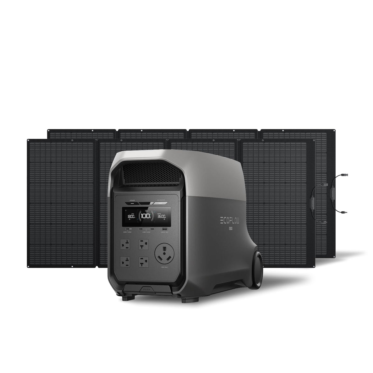 EF ECOFLOW DELTA 3 Ultra Portable Power Station with Transfer Switch, 3072Wh LiFePO4 Battery, 3600W (Surge 7200W) Output, Solar Generator for Home Use, Camping Accessories, Emergencies & RV Backup - B0G1BS3HGZ-B0FR8LQV82-B0FR8LBQJG-B0FR8LHP3K-B0FQVBFLHL  Mini Split Systems Direct