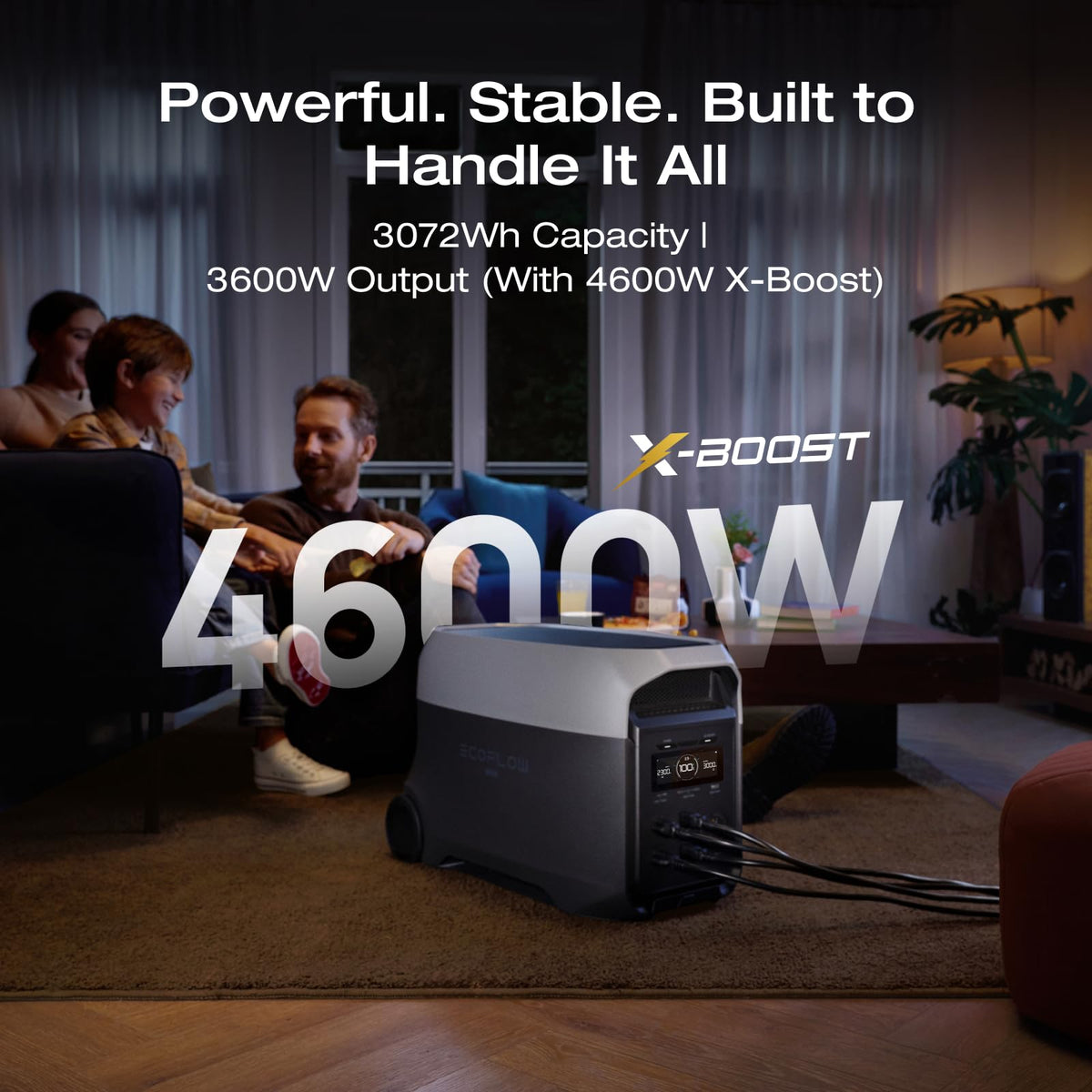 EF ECOFLOW DELTA 3 Ultra Portable Power Station with Transfer Switch, 3072Wh LiFePO4 Battery, 3600W (Surge 7200W) Output, Solar Generator for Home Use, Camping Accessories, Emergencies & RV Backup - B0G1BS3HGZ-B0FR8LQV82-B0FR8LBQJG-B0FR8LHP3K-B0FQVBFLHL  Mini Split Systems Direct
