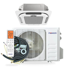 Pioneer® Quantum Ultra™ 18,000 BTU 20.5 SEER2 230V Ceiling Cassette Ductless Mini-Split Air Conditioner Inverter Heat Pump Full Set