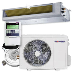 Pioneer® 12,000 BTU 19 SEER2 Ceiling Concealed Ducted Mini-Split Inverter++ Energy-Star Air Conditioner Heat Pump System Full Set 230V - RYB012GMFILDAD-RYB012GMFILDAD-10-RYB012GMFILDAD-16-RYB012GMFILDAD-25-RYB012GMFILDAD-33  Mini Split Systems Direct