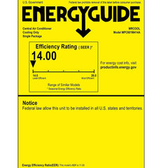 MRCOOL® Signature Series 60K BTU 5 Ton 14 SEER Louvered Air Conditioner Package Unit - Multiposition