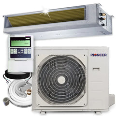 Pioneer® 36,000 BTU 15.8 SEER2 Ceiling Concealed Ducted Mini-Split Inverter+ Air Conditioner Heat Pump System Full Set 230V - RYB036GMFILDBD-RYB036GMFILDBD-10-RYB036GMFILDBD-16-RYB036GMFILDBD-25-RYB036GMFILDBD-33  Mini Split Systems Direct