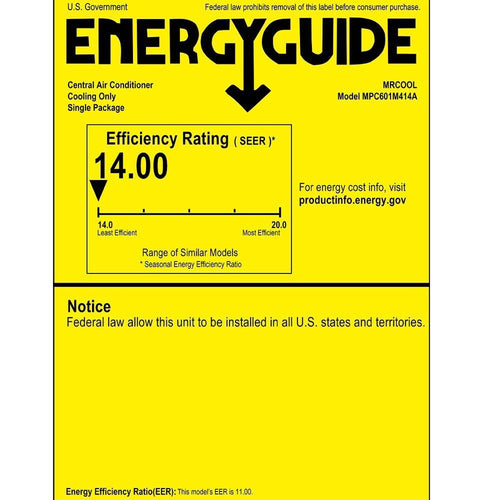 MRCOOL® Signature Series 60K BTU 5 Ton 14 SEER Louvered Air Conditioner Package Unit - Multiposition - MPC601M414A  Mini Split Systems Direct